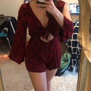 Dee Elle maroon romper